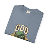 God Power T-Shirt — Faith Graphic Tee with Vintage Tank Illustration