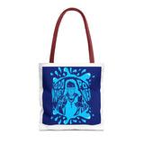 Blue 'God, Money, Power' Graphic Tote Bag – Spiritual Streetwear AOP
