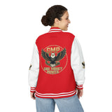 Letterman Jacket — GMP God Money Power Eagle Retro Varsity Jacket