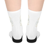 God Money Power- Vintage Compass Mid-Length Socks — Nautical Explorer Graphic Socks