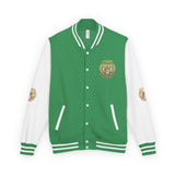 Tiger Crest Letterman Jacket — GMP "Good Money Power" Red & White Varsity