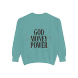 Sweatshirt — GOD MONEY POWER Bold Graphic Crewneck
