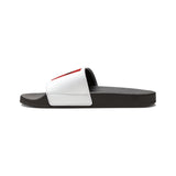 Men's Slide Sandals with Removable Strap — Tropical Crest Graphic