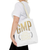 GMP Tote Bag - "God Money Power" Gold Lettering Inspirational Canvas Tote