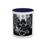 Angel Of Death- Gothic Grim Reaper & Serpent Accent Coffee Mug — Dark Fantasy Skull Art