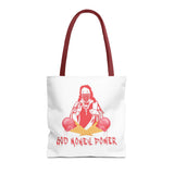 God Money Power Tote Bag — Bold Graphic Religious Streetwear Tote