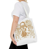 Gold Saint Mary Illustration Tote Bag — Bad Money Power Graphic Tote