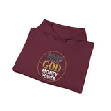 GMP GOD Money Power Hoodie — White Graphic Logo Streetwear Hoodie