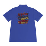 Motivational Polo Shirt — “Put God First, Hustle for the Money, Put Yourself in Power”