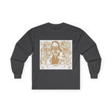Long Sleeve Tee — Retro Roc Maroon Portrait Graphic