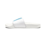 Men's Slide Sandals — 'Good Money Power' Blue Graphic Removable-Strap Slides
