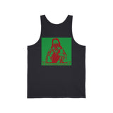 Religious Street Art Tank — Red & Green Madonna Graphic Tank Top
