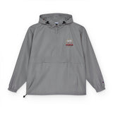 God Money Power- Black Packable Anorak Jacket — Small Chest Floral Logo