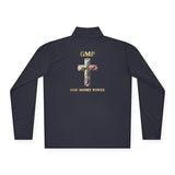 Quarter-Zip Pullover — GMP (God Money Power) Cross Graphic
