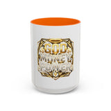 Coffee Mug — "God Money Power" Gold Emblem Accent Mug