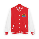 Letterman Jacket — "God Money Power" Retro Graphic Varsity Jacket