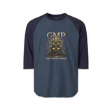 Raglan Shirt — GMP 'God Money Power' Gold Throne Graphic