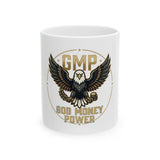 God Money Power (GMP) Eagle Ceramic Mug — Inspirational Faith & Wealth Coffee Cup (11oz, 15oz)