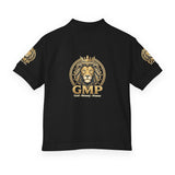 Youth Polo Shirt – Gold Lion Crest "GMP" School/Team Logo