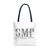 GMP "God Money Power" Printed Tote Bag — Faith & Finance Canvas Tote