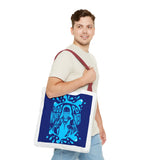 Blue 'God, Money, Power' Graphic Tote Bag – Spiritual Streetwear AOP