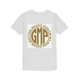 GMP Circle Youth Tee — “God Money Power” Gold Logo Kids T-Shirt