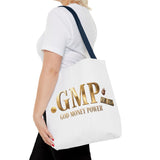 GMP "God Money Power" Gold Logo Tote Bag