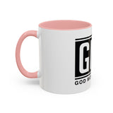 GMP 'God Money Power' Accent Coffee Mug – Bold Black Logo 11/15oz