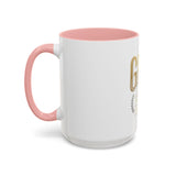 GMP Gold Accent Coffee Mug – "God Money Power" Inspirational Ceramic Cup