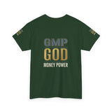 GMP GOD Money Power T-Shirt — Bold Gold Logo Tee