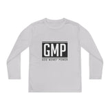Youth Long Sleeve Tee — GMP "God Money Power" Graphic