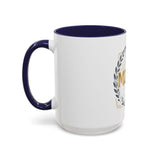 Coffee Mug — 'God Money Power' Laurel Accent Ceramic Mug (11/15oz)