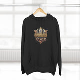 Hoodie — 'God Money Power' Vintage Emblem Fleece Hoodie
