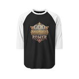 God, Money, Power Raglan Shirt — Christian Faith & Hustle Baseball Tee