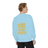 GMP "God Money Power" Sweatshirt — Gold Foil Graphic Crewneck