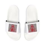 Men's Slide Sandals with Removable Strap — Red Graphic Design