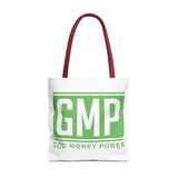 GMP 'God Money Power' Tote Bag - Bold Green Logo Canvas Tote