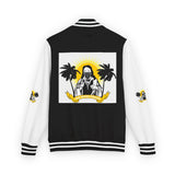 Letterman Jacket - Retro Palm Grove Graphic Varsity Jacket