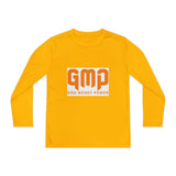 GMP "God Money Power" Youth Long Sleeve Tee - Orange Logo