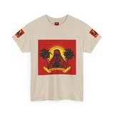 Surf Saint T‑Shirt — Vintage Palm Beach Vibes ("Our Savior Protects" Banner)