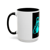 Coffee Mug — "God Money Power" Neon Nun Accent Ceramic Mug (11/15 oz)