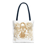 Gold Saint Mary Illustration Tote Bag — Bad Money Power Graphic Tote