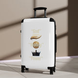 Suitcase — 'God Money Power' Graphic Carry-On Luggage