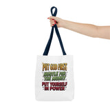 Inspirational Gospel Tote Bag — "Put God First, Hustle for the Money, Put Yourself in Power"