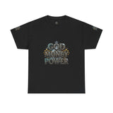 God Money Power Graphic Tee — Faith & Hustle Christian T-Shirt