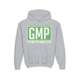 GMP Youth Hoodie — 'God Money Power' Green Logo Pullover