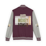 Letterman Jacket — 'God Money Power' Retro Varsity Jacket