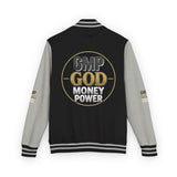 Letterman Jacket — GMP GOD Money Power Red & White Varsity Jacket