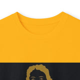 Long Sleeve Tee — Gold Saint Illustration with "I Got Money Power" Banner