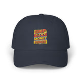 Dad Cap — GMP GOD MONEY POWER Embroidered White Baseball Hat